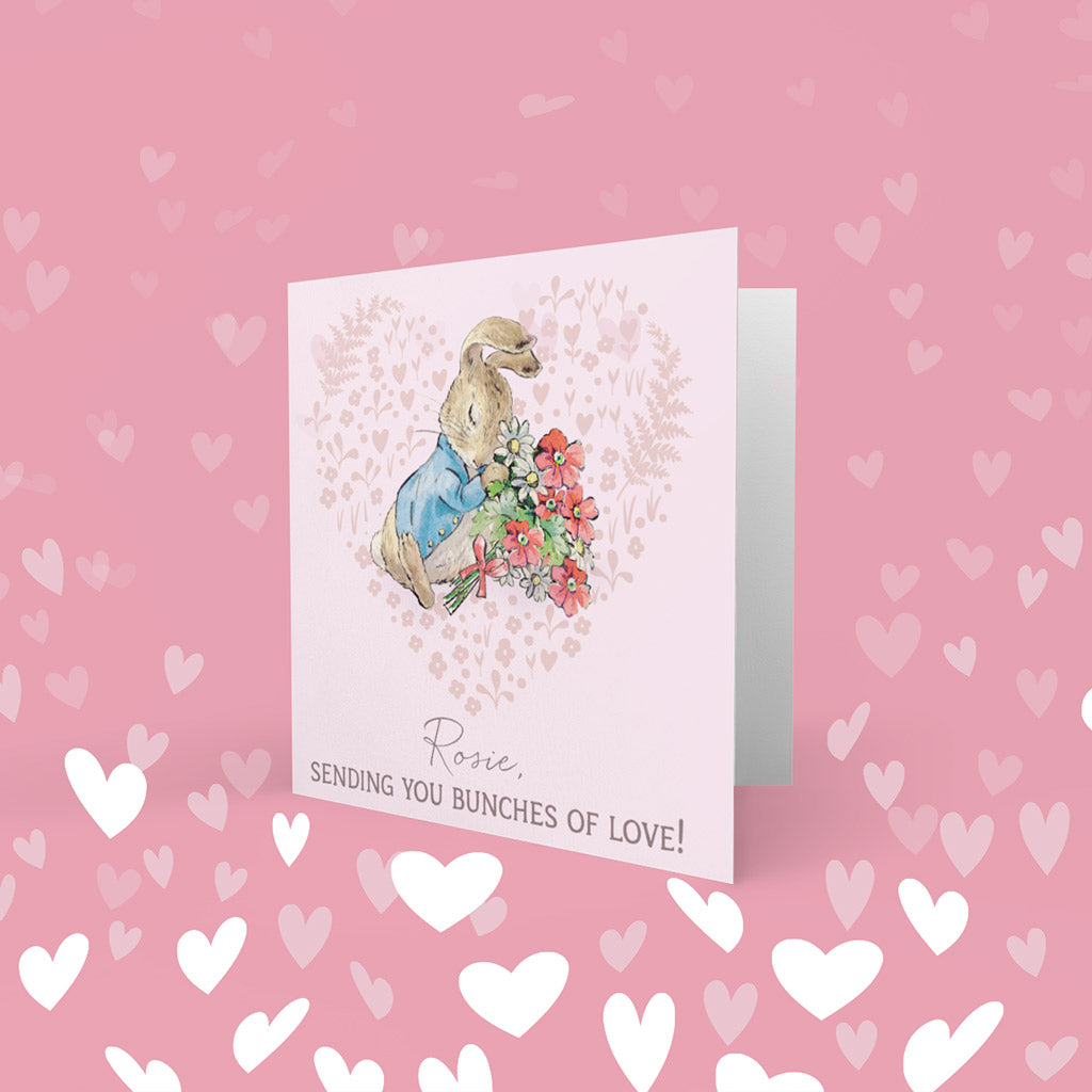 Sending you bunches of love Personalised Card