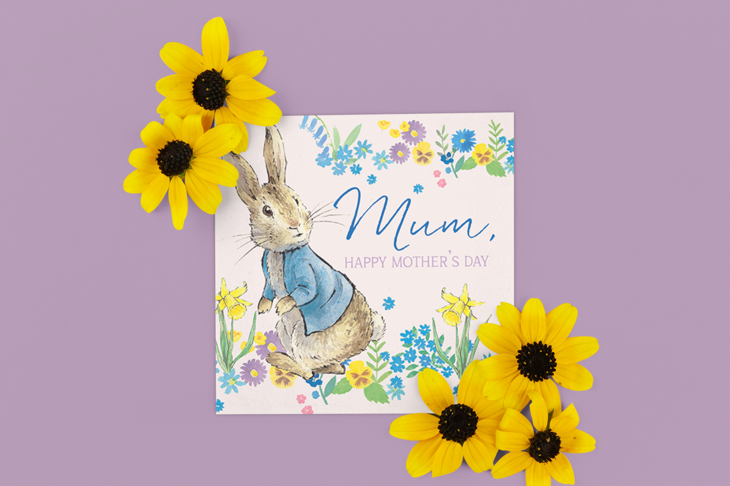 Spring Peter Rabbit Personalised Mother's Day Card