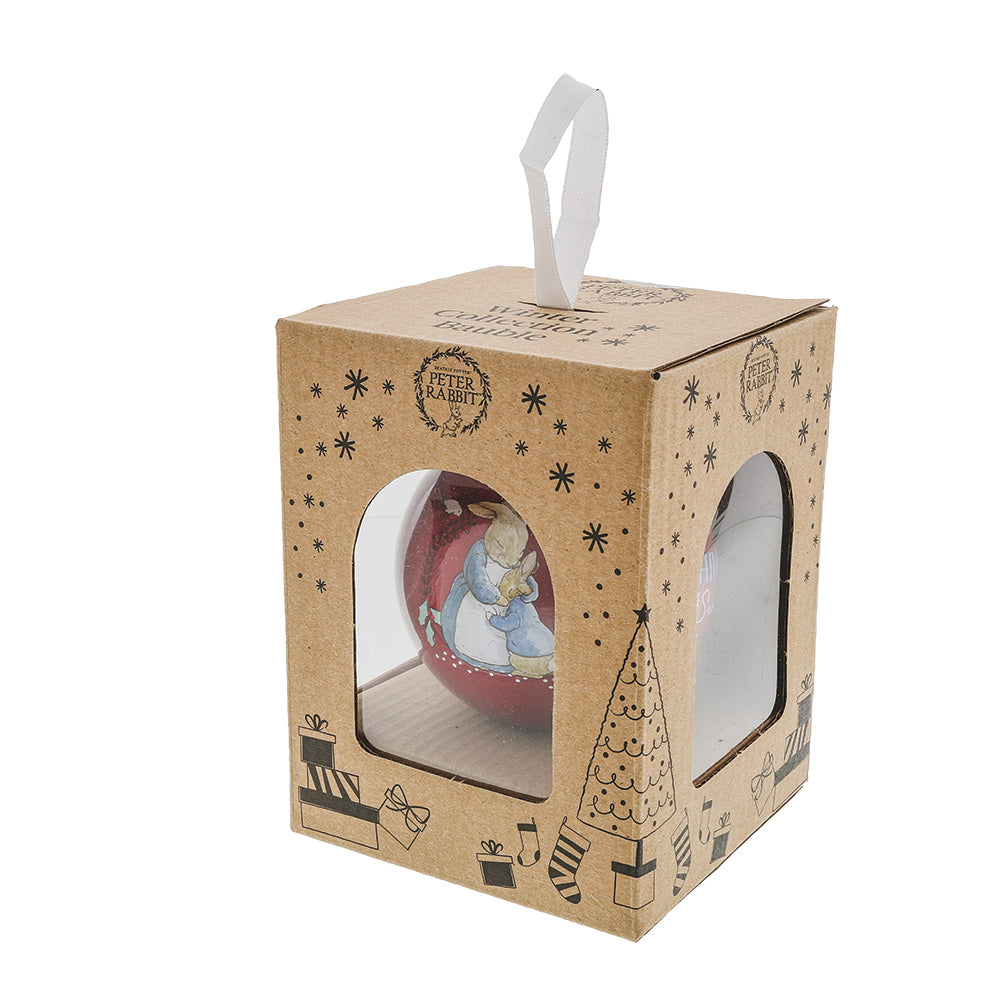 Mrs Rabbit & Peter Rabbit Merry Christmas Bauble