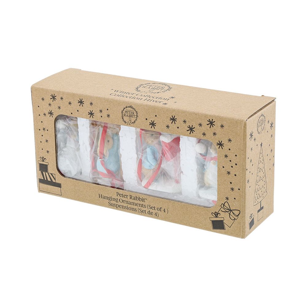 Peter Rabbit Set of 4 Hanging Ornaments