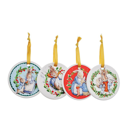 Peter Rabbit Ceramic Hanging Ornaments Set of 4