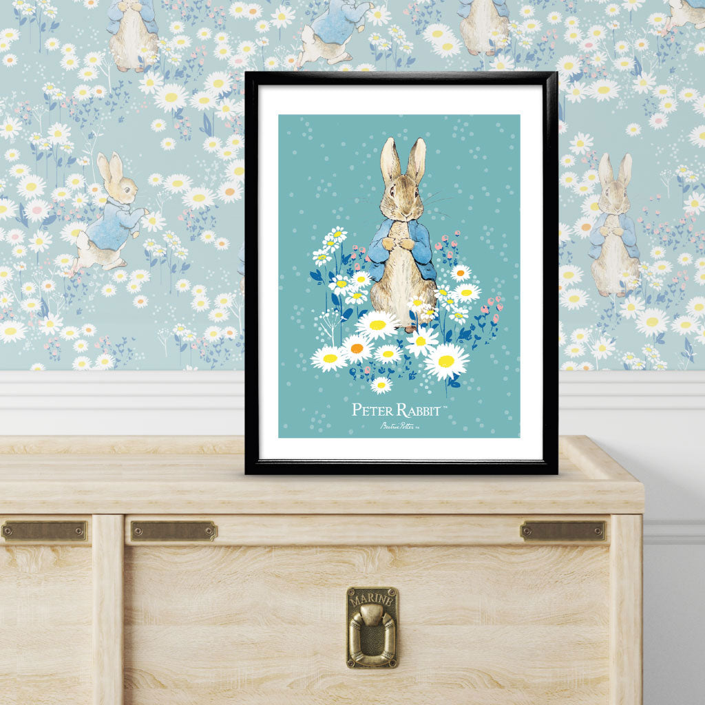 Peter in Daisies Art Print