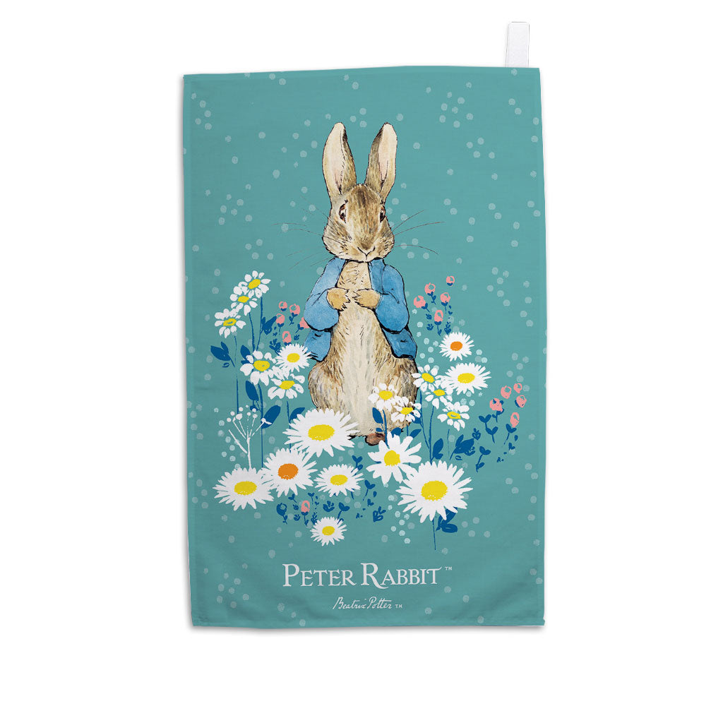 Peter in Daisies Tea Towel
