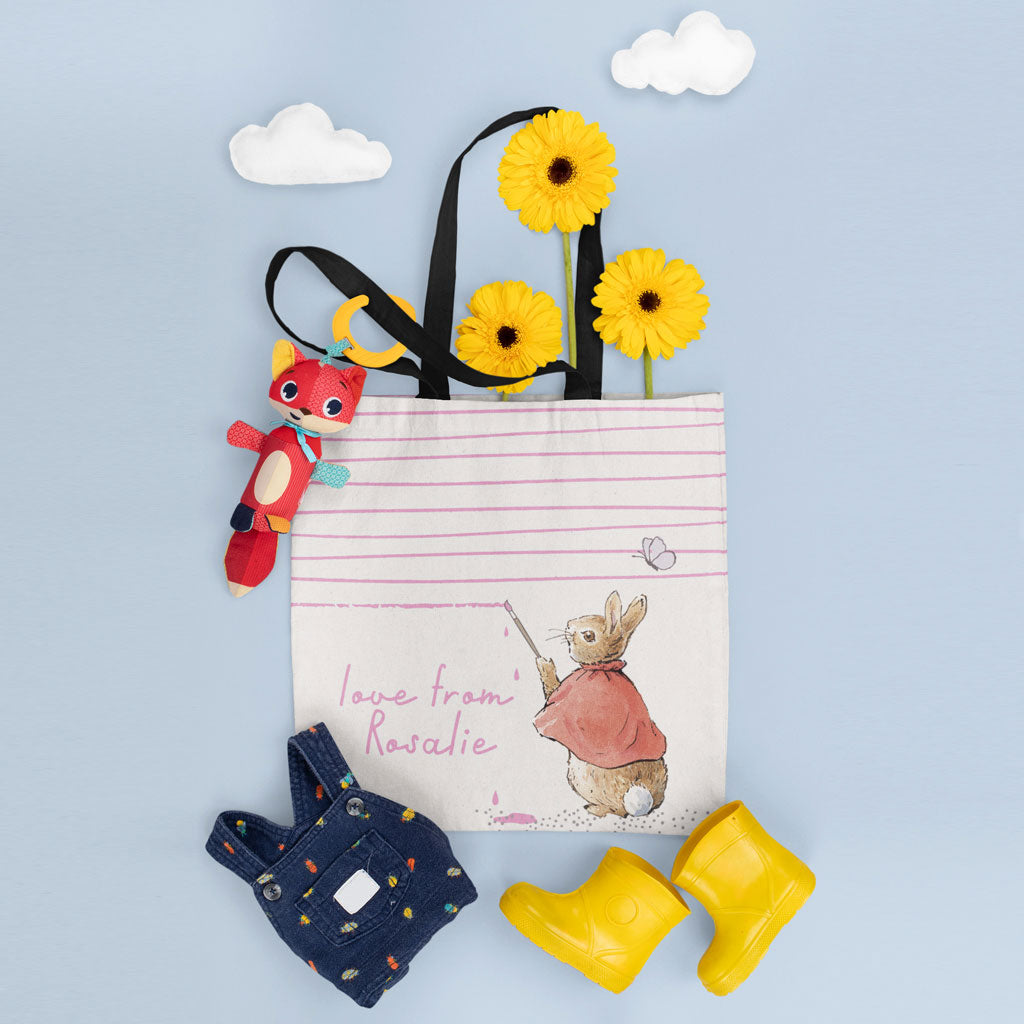Personalised Love from Cottontail Edge-to-Edge Tote Bag