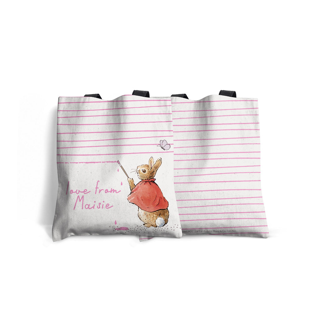 Personalised Love from Cottontail Edge-to-Edge Tote Bag