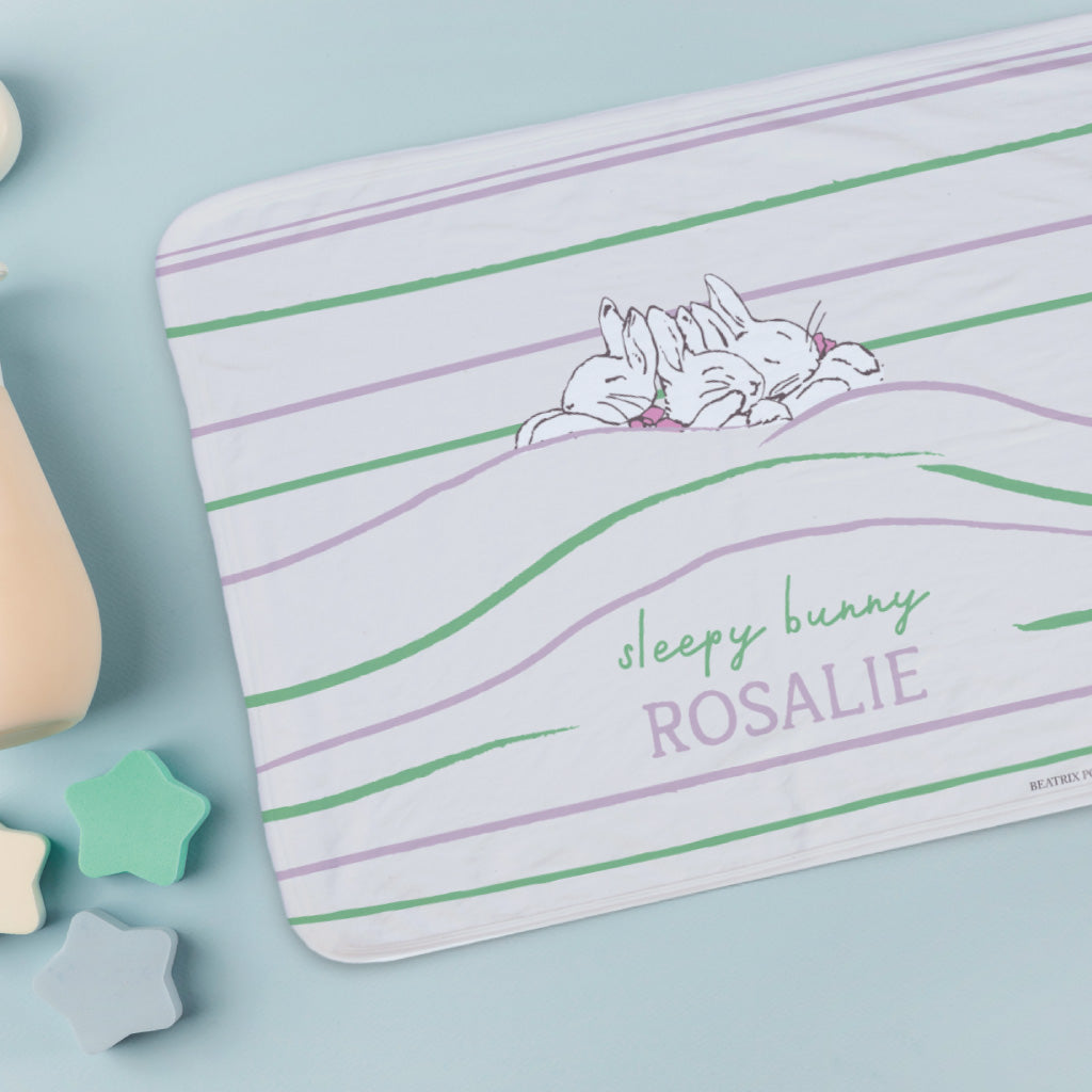 Personalised Sleepy Bunny Blanket