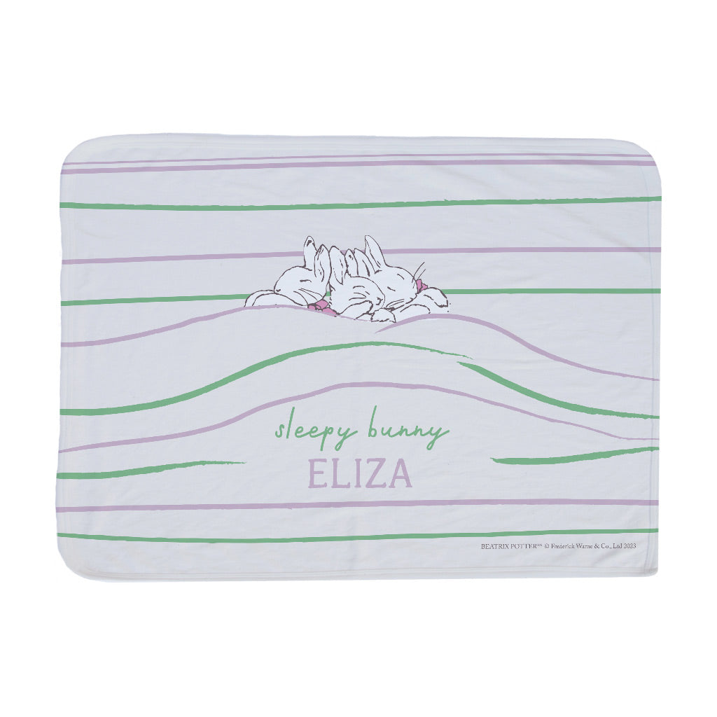 Personalised Sleepy Bunny Blanket