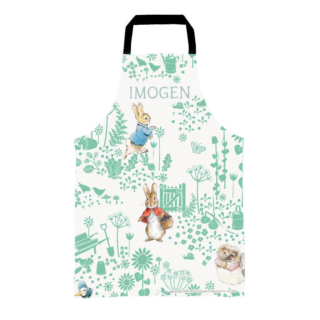 Personalised Green Peter Rabbit Apron