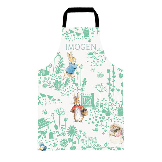 Personalised Green Peter Rabbit Apron