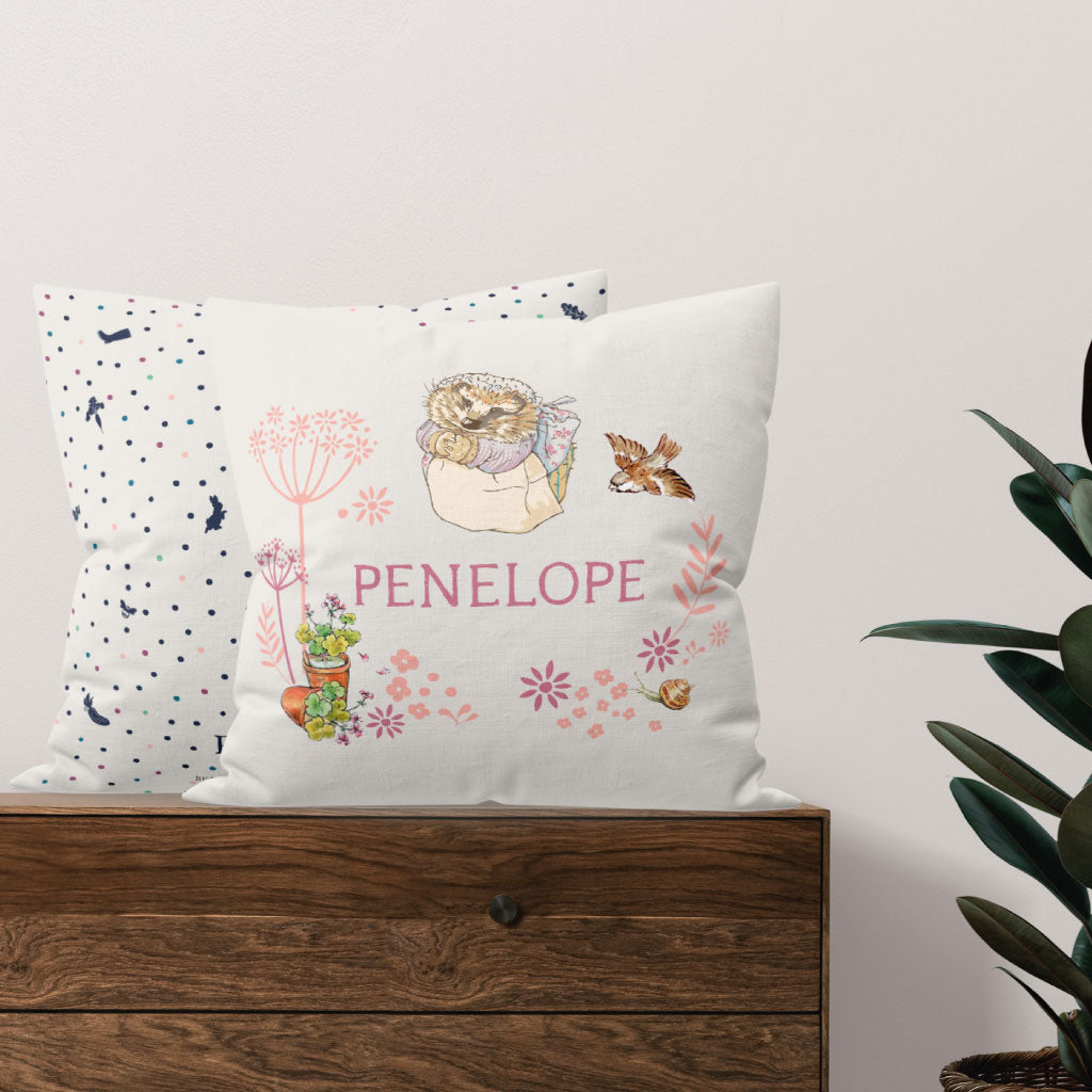 Personalised Mrs. Tiggywinkle Cushion