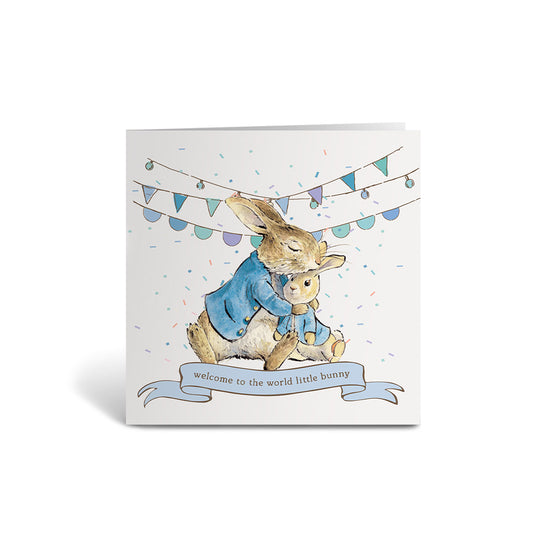Welcome to the World Blue Greetings Card