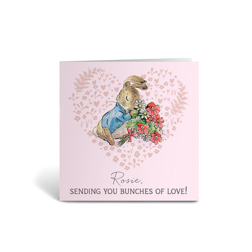 Sending you bunches of love Personalised Card
