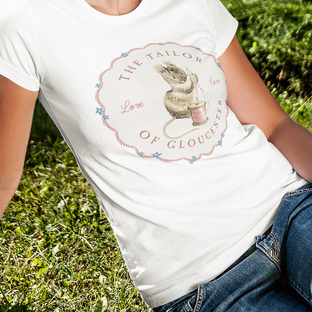 Mouse Sewing with Pink String T-shirt