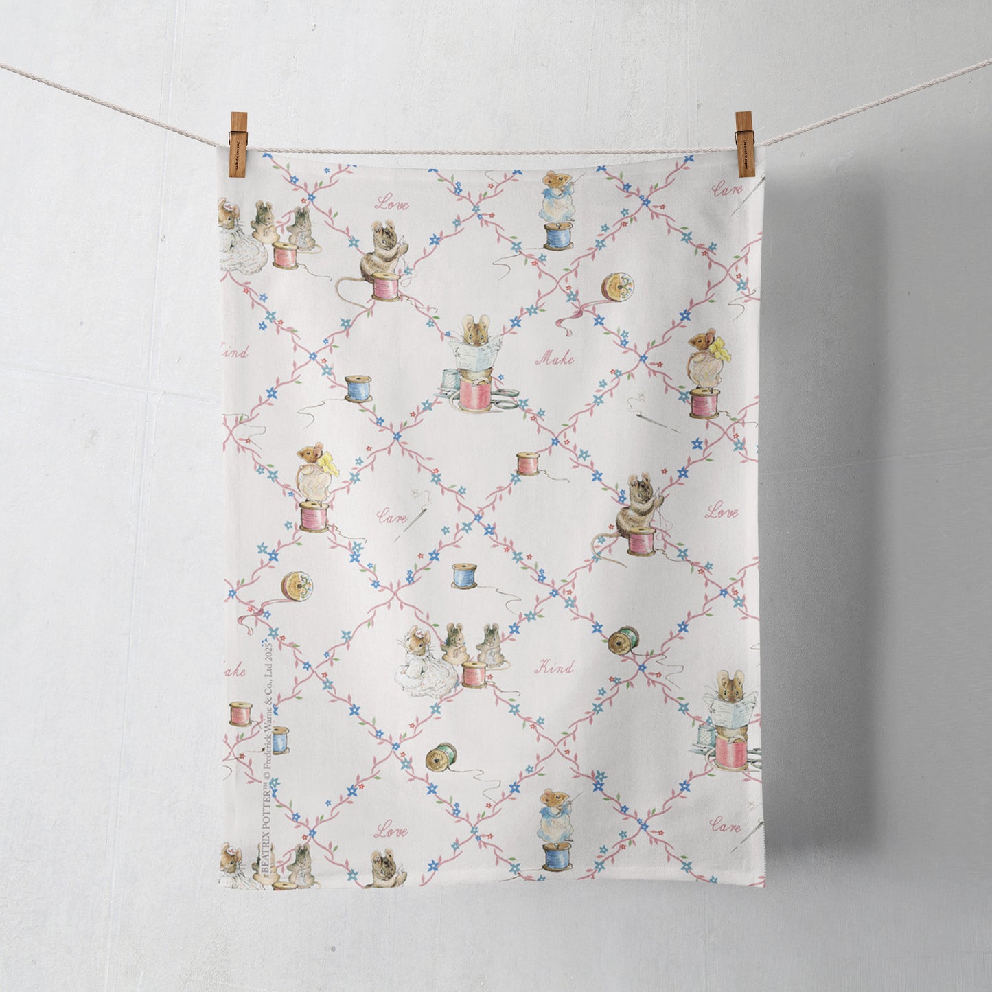 Mouse Repeat Pattern Tea Towel
