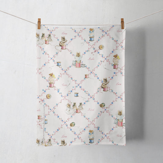 Mouse Repeat Pattern Tea Towel
