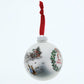 Peter Rabbit and Flopsy Holding Holly Wreath Bauble