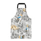 Peter in the Meadow Black & White Patterned Apron