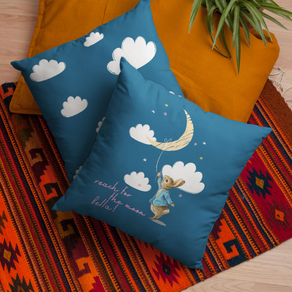 Personalised Reach for the Moon Cushion