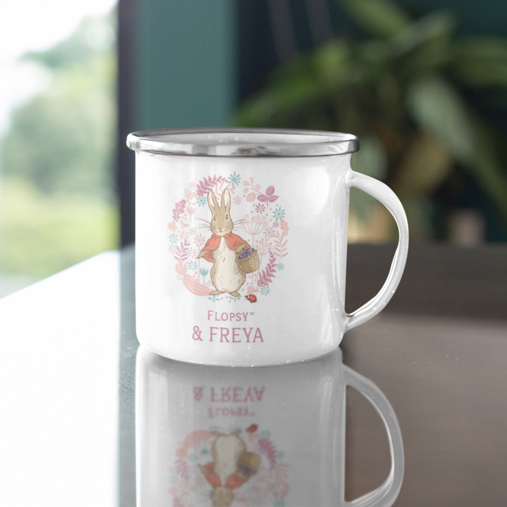 Personalised Flopsy & Me Enamel Mug