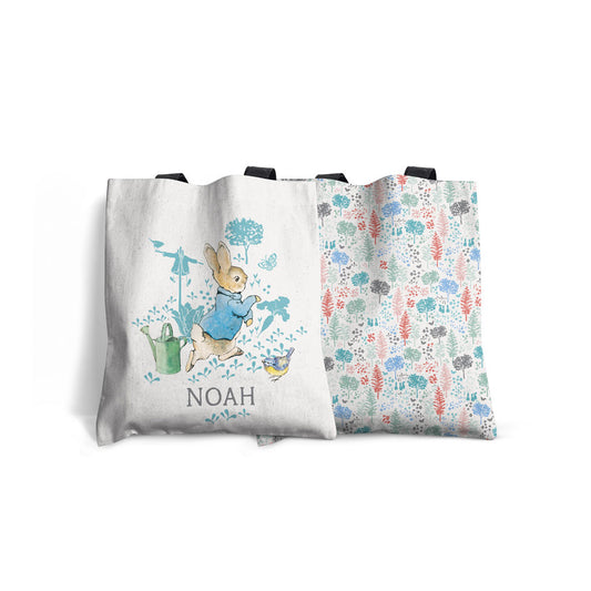 Personalised Peter Rabbit in the Garden Edge-to-Edge Tote Bag