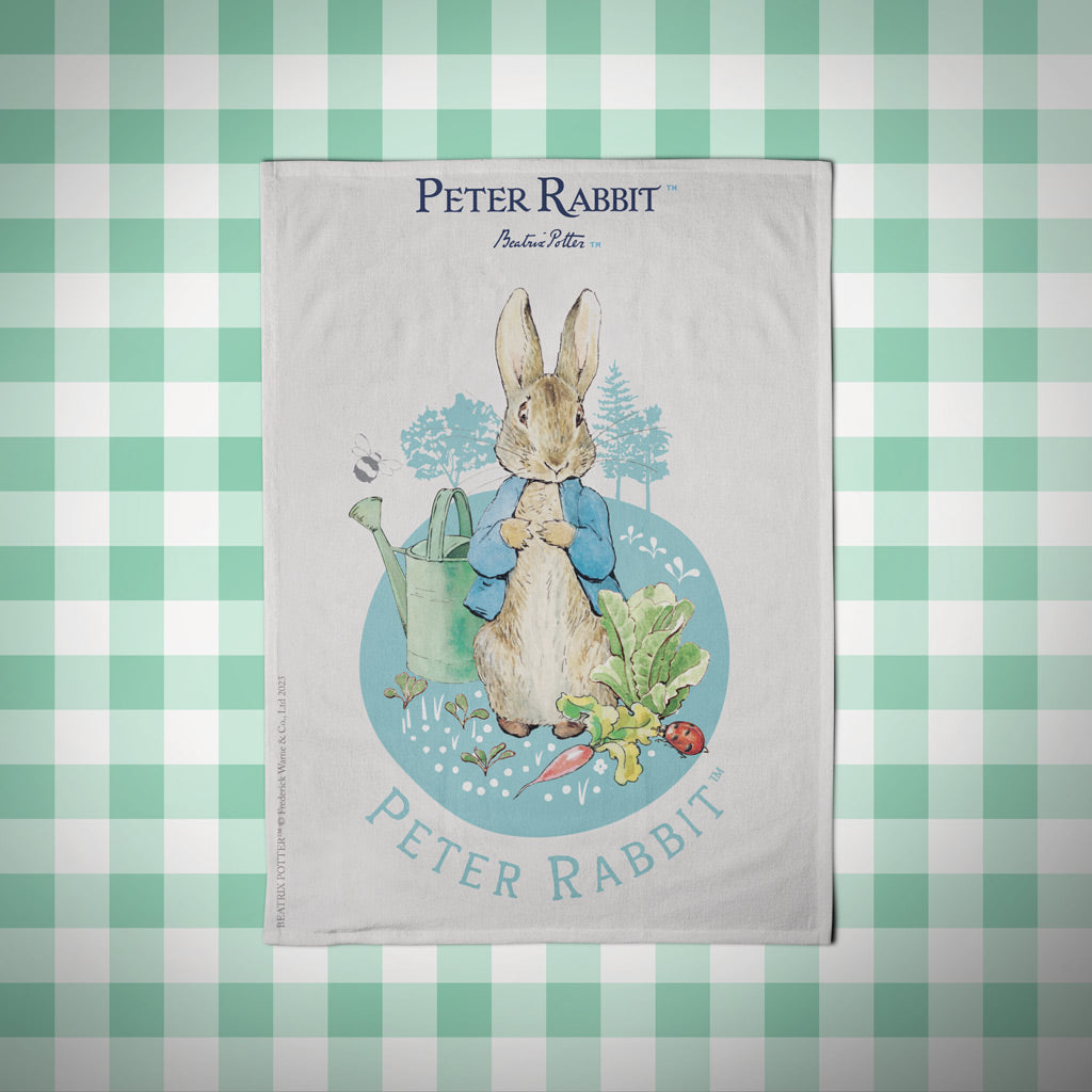Peter Rabbit Blue Tea Towel