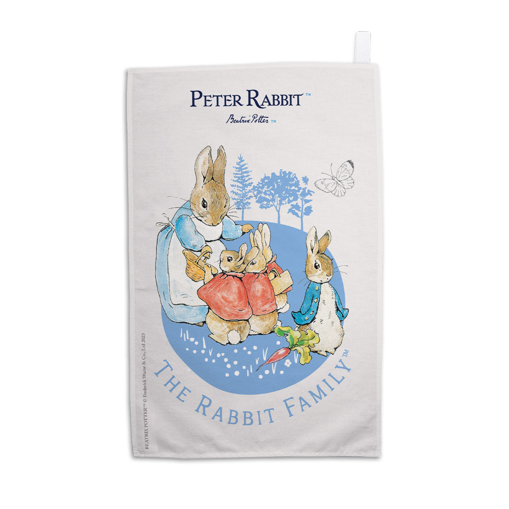 The Rabbit Family Tea Towel