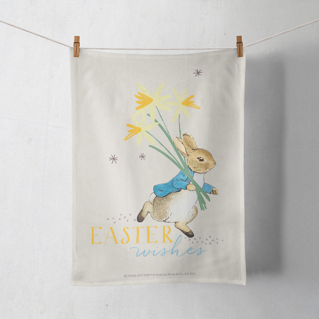 Easter Wishes Tea Towel
