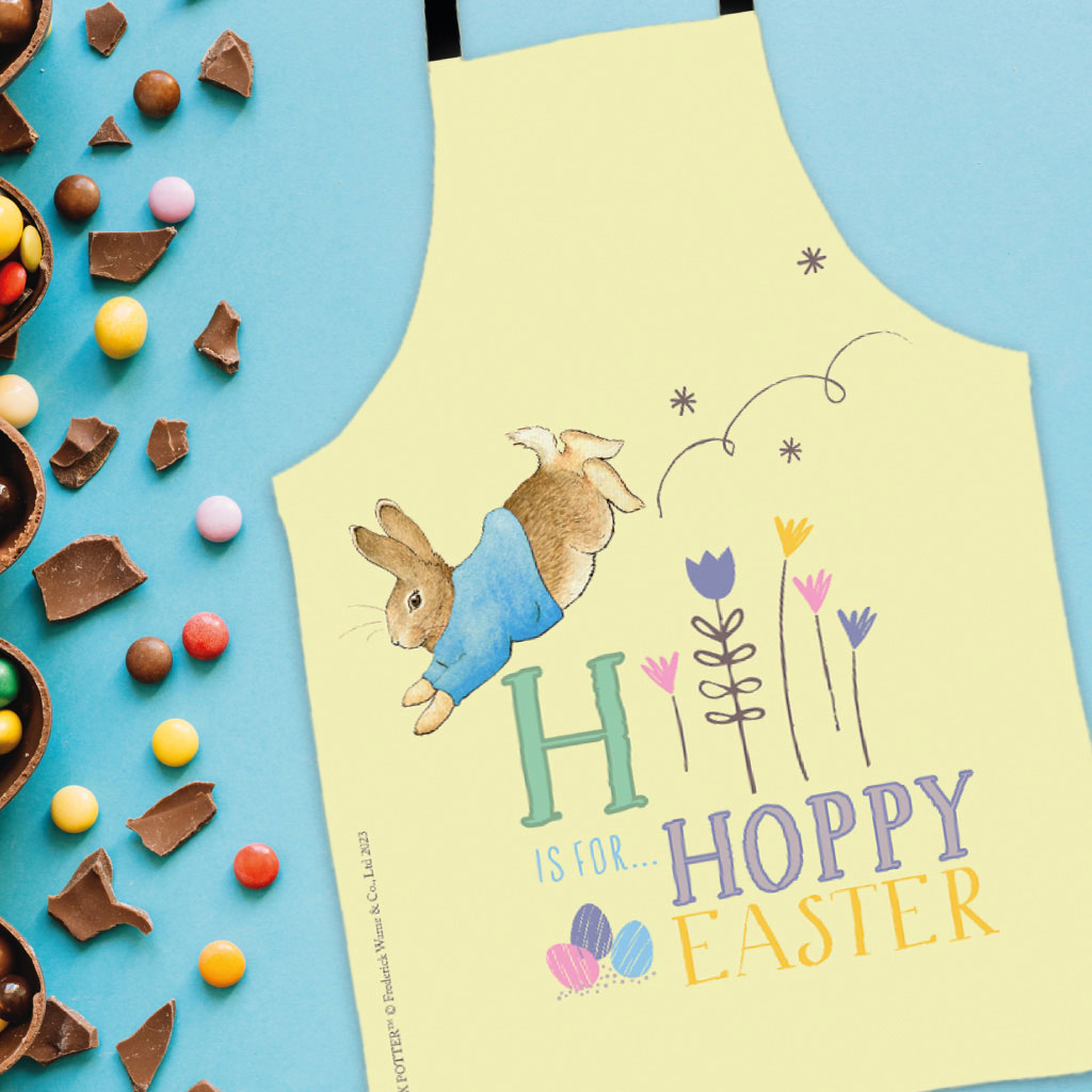 Hoppy Easter Yellow Apron – Peter Rabbit Shop