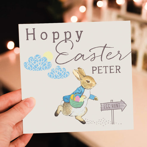 Hoppy Easter Personalised Greeting Card
