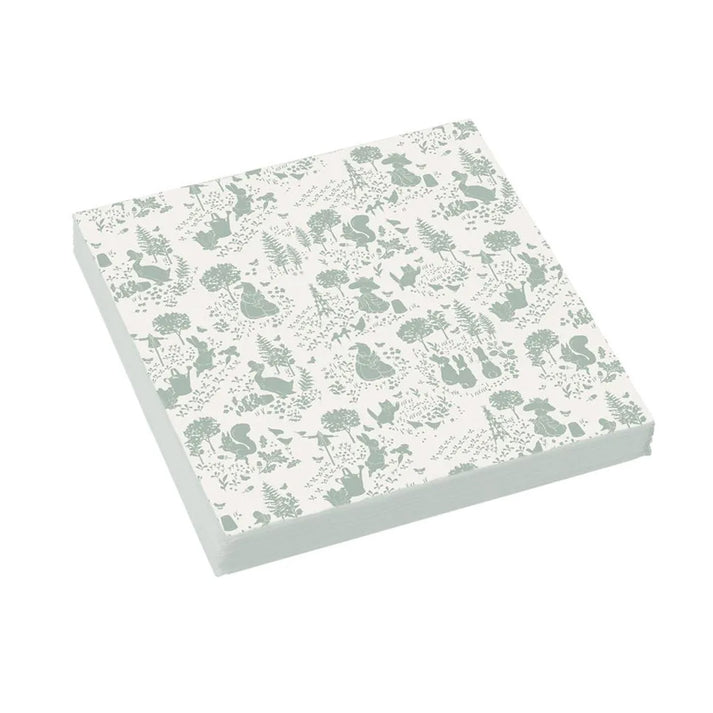 Tiny Green Rabbit Paper Peter Rabbit Classic Green 3 ply Paper Napkins – Peter Rabbit Shop